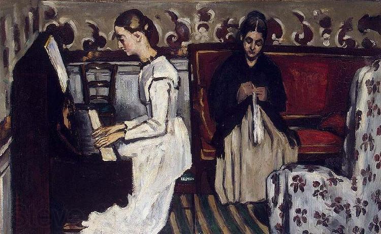 Paul Cezanne Madchen am Klavier France oil painting art